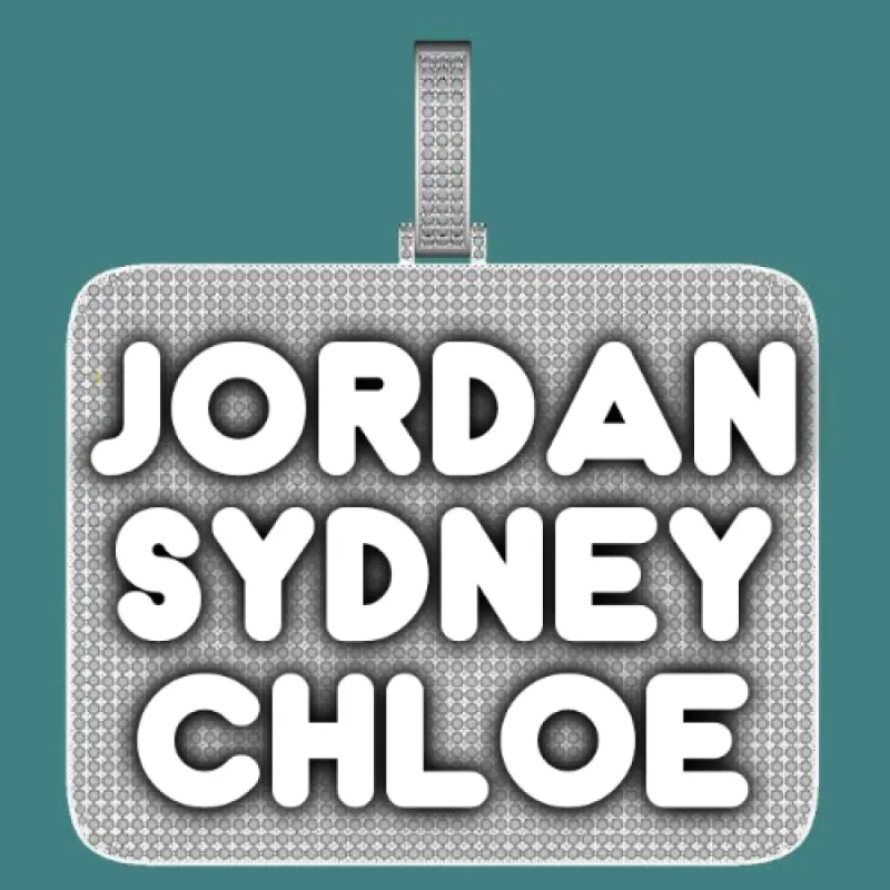 CUSTOM LETTER NECKLACE 3D BIG SQUARE sold by The GUU Shop