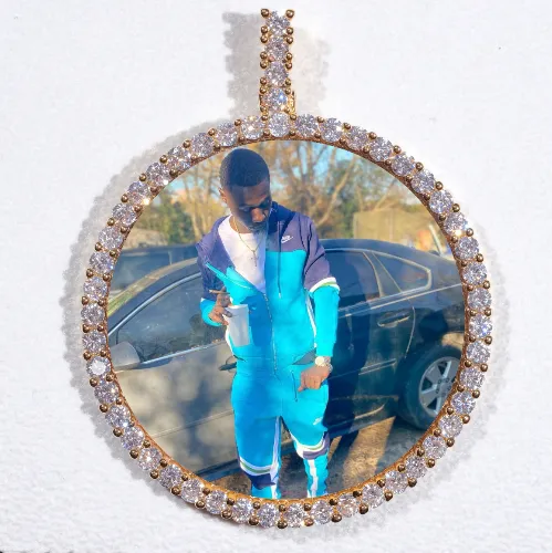 LARGE 3D CIRCLE CUSTOM PICTURE PENDANT sold by The GUU Shop