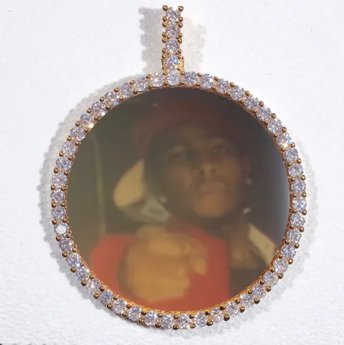 LARGE 3D CIRCLE CUSTOM PICTURE PENDANT sold by The GUU Shop