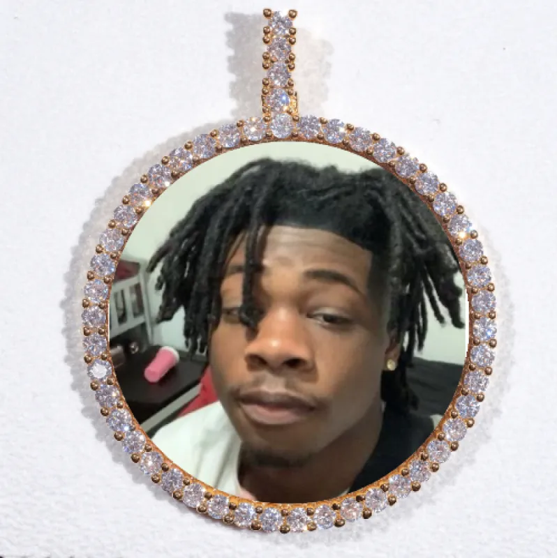 LARGE 3D CIRCLE CUSTOM PICTURE PENDANT sold by The GUU Shop