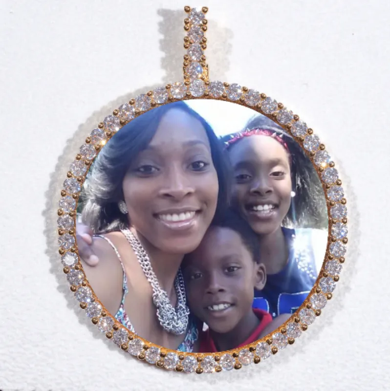 LARGE 3D CIRCLE CUSTOM PICTURE PENDANT sold by The GUU Shop