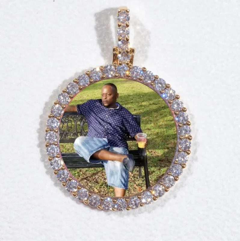 3D CIRCLE CUSTOM PICTURE PENDANT SMALL SIZE sold by The GUU Shop