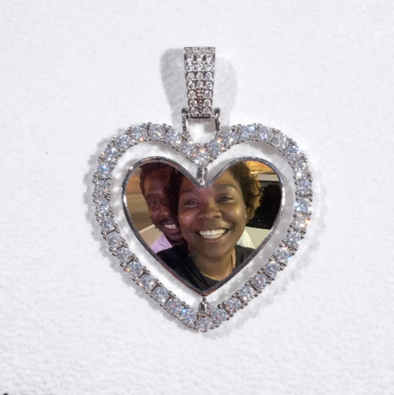 3D Spinning 2-Faced Heart Custom Picture Pendant sold by The GUU Shop