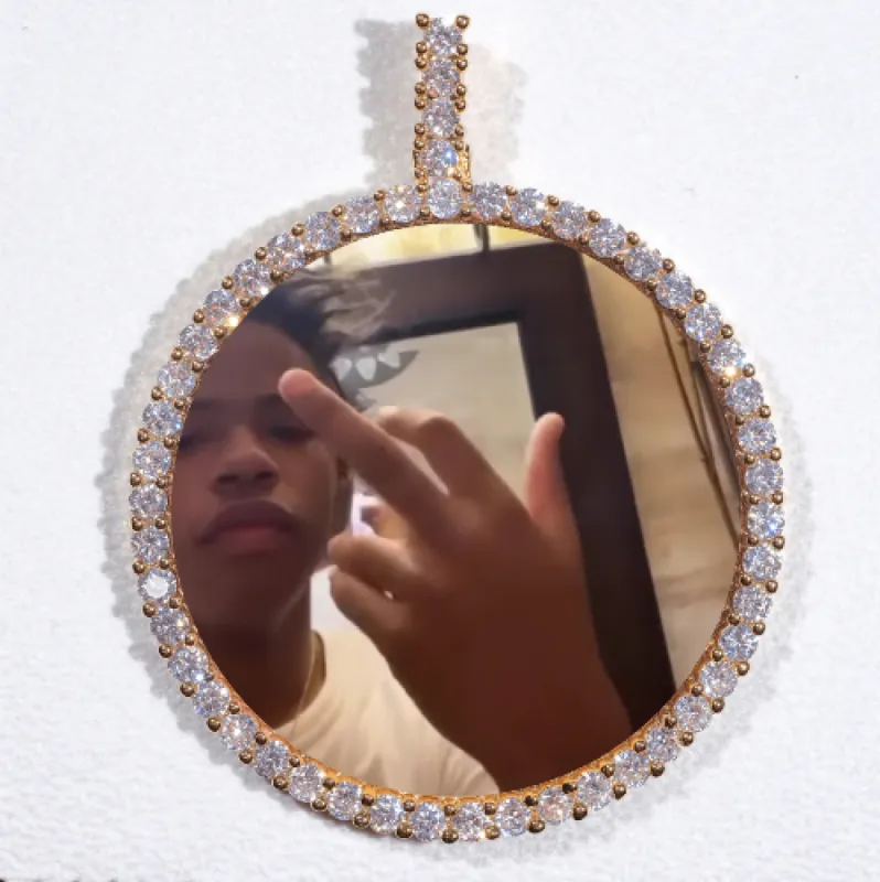 LARGE 3D CIRCLE CUSTOM PICTURE PENDANT sold by The GUU Shop