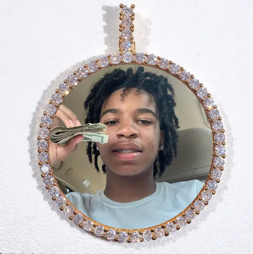 LARGE 3D CIRCLE CUSTOM PICTURE PENDANT sold by The GUU Shop