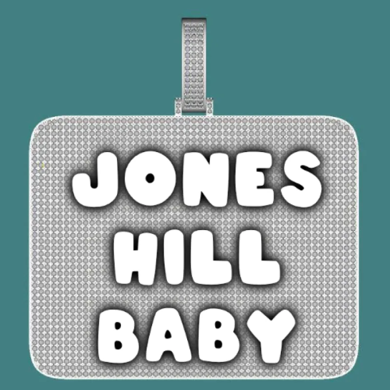 CUSTOM LETTER NECKLACE 3D BIG SQUARE sold by The GUU Shop