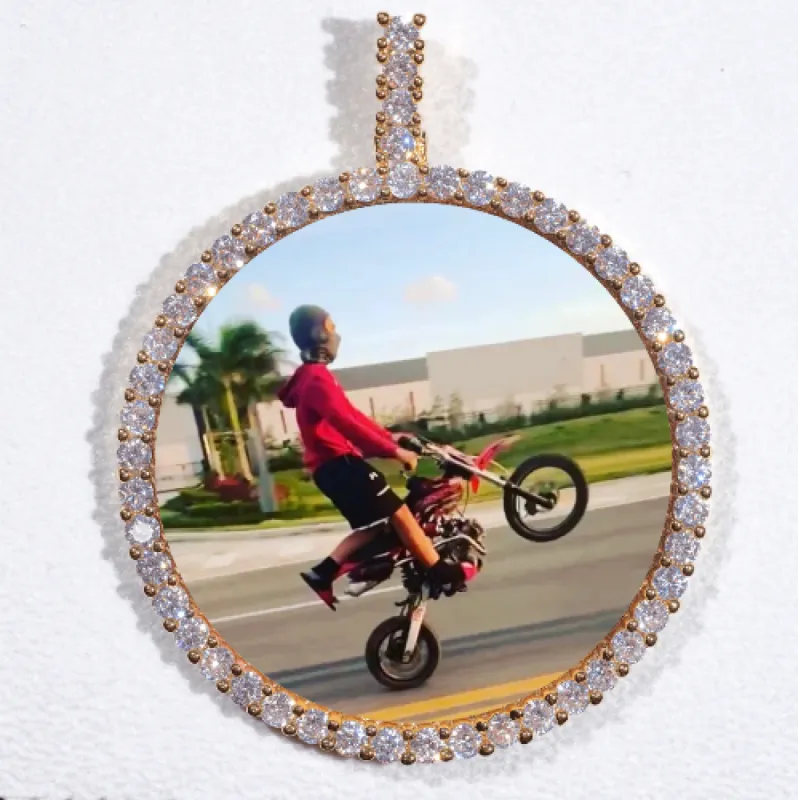 LARGE 3D CIRCLE CUSTOM PICTURE PENDANT sold by The GUU Shop