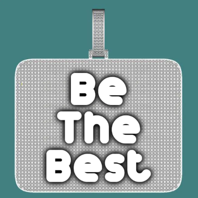 CUSTOM LETTER NECKLACE 3D BIG SQUARE sold by The GUU Shop