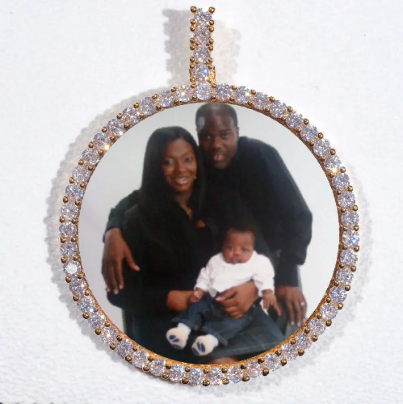 LARGE 3D CIRCLE CUSTOM PICTURE PENDANT sold by The GUU Shop