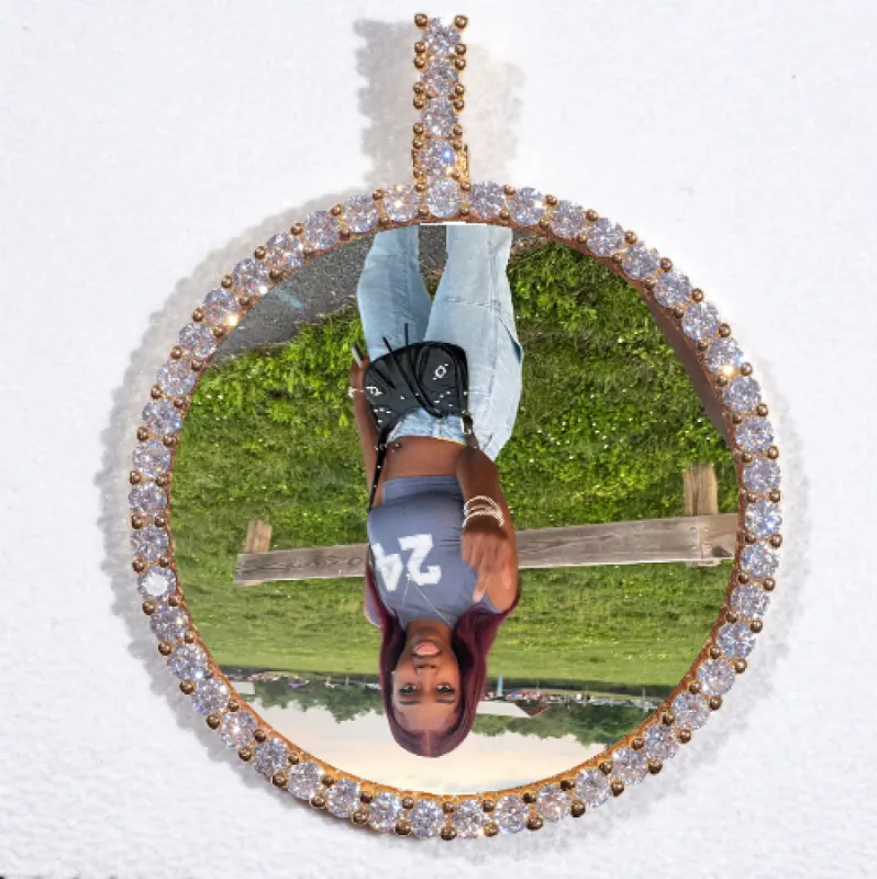 LARGE 3D CIRCLE CUSTOM PICTURE PENDANT sold by The GUU Shop