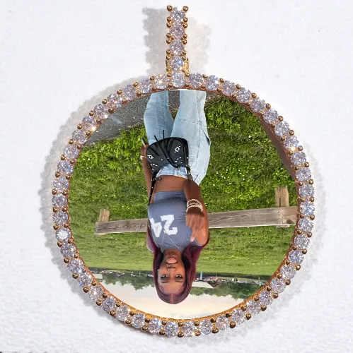 LARGE 3D CIRCLE CUSTOM PICTURE PENDANT sold by The GUU Shop