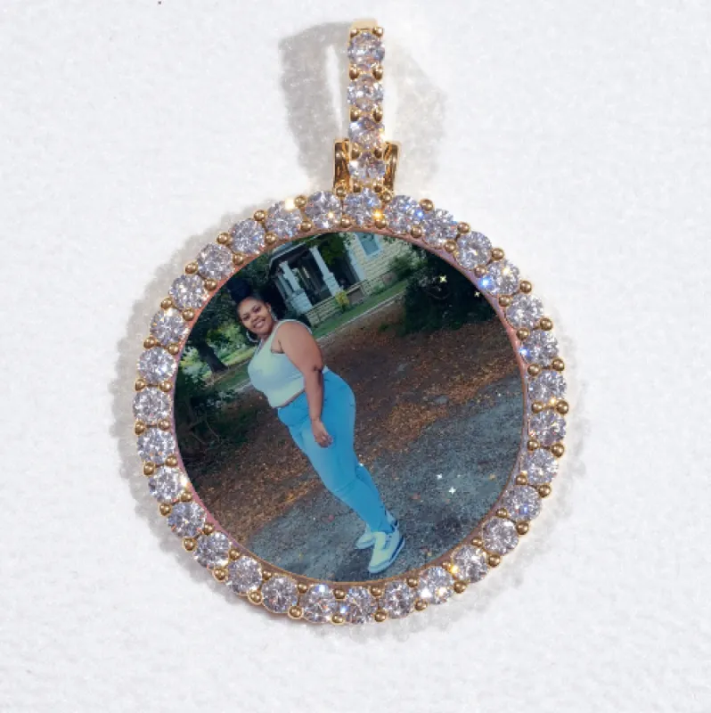 3D CIRCLE CUSTOM PICTURE PENDANT SMALL SIZE sold by The GUU Shop