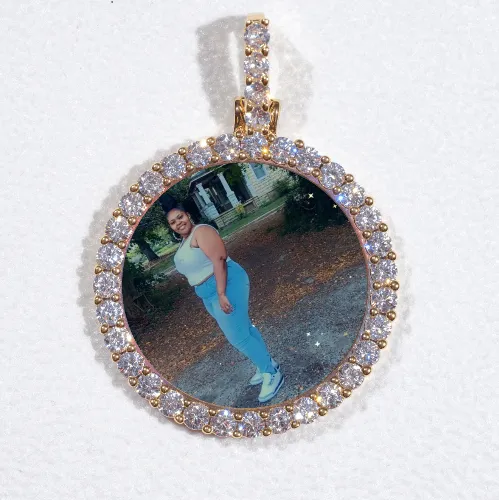 3D CIRCLE CUSTOM PICTURE PENDANT SMALL SIZE sold by The GUU Shop