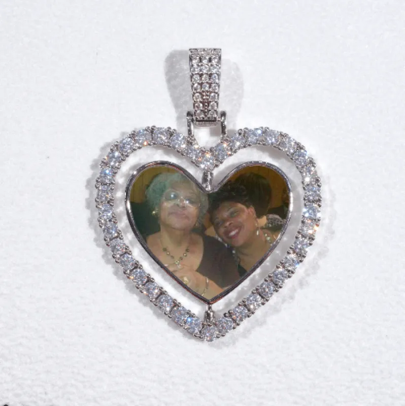 3D Spinning 2-Faced Heart Custom Picture Pendant sold by The GUU Shop