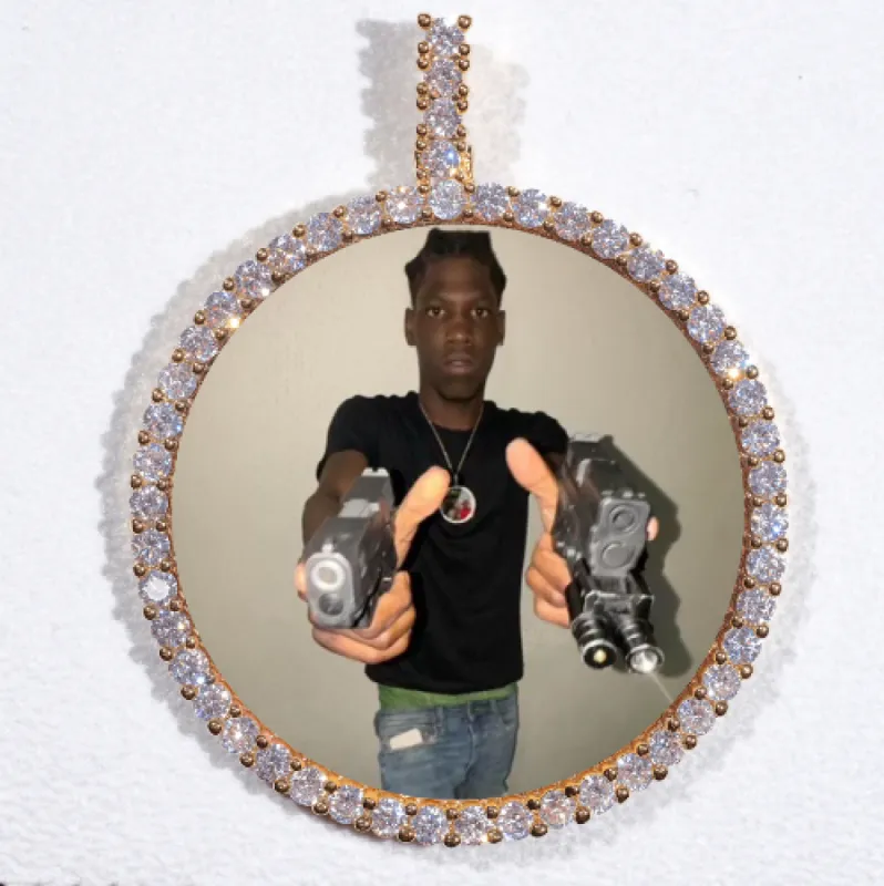 LARGE 3D CIRCLE CUSTOM PICTURE PENDANT sold by The GUU Shop