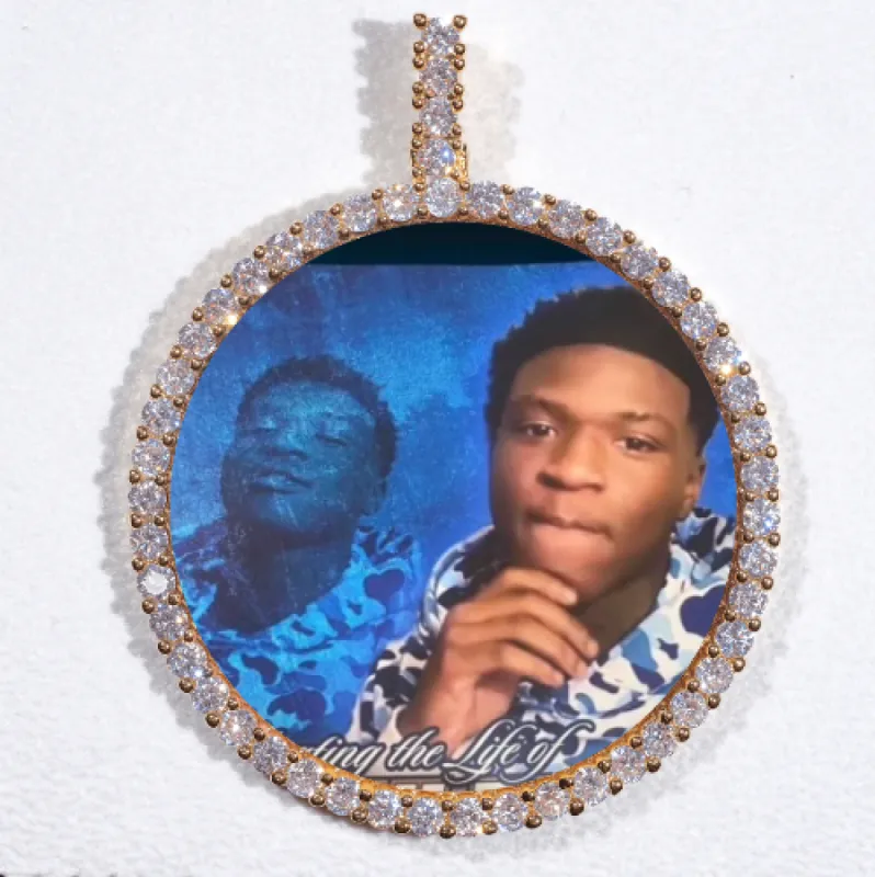 LARGE 3D CIRCLE CUSTOM PICTURE PENDANT sold by The GUU Shop
