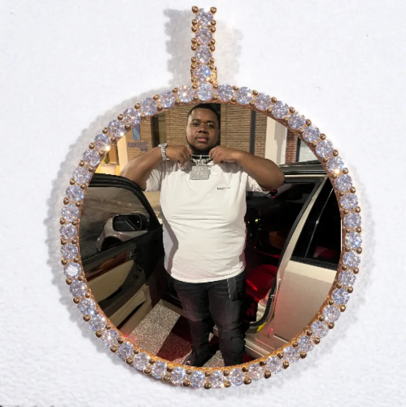 LARGE 3D CIRCLE CUSTOM PICTURE PENDANT sold by The GUU Shop