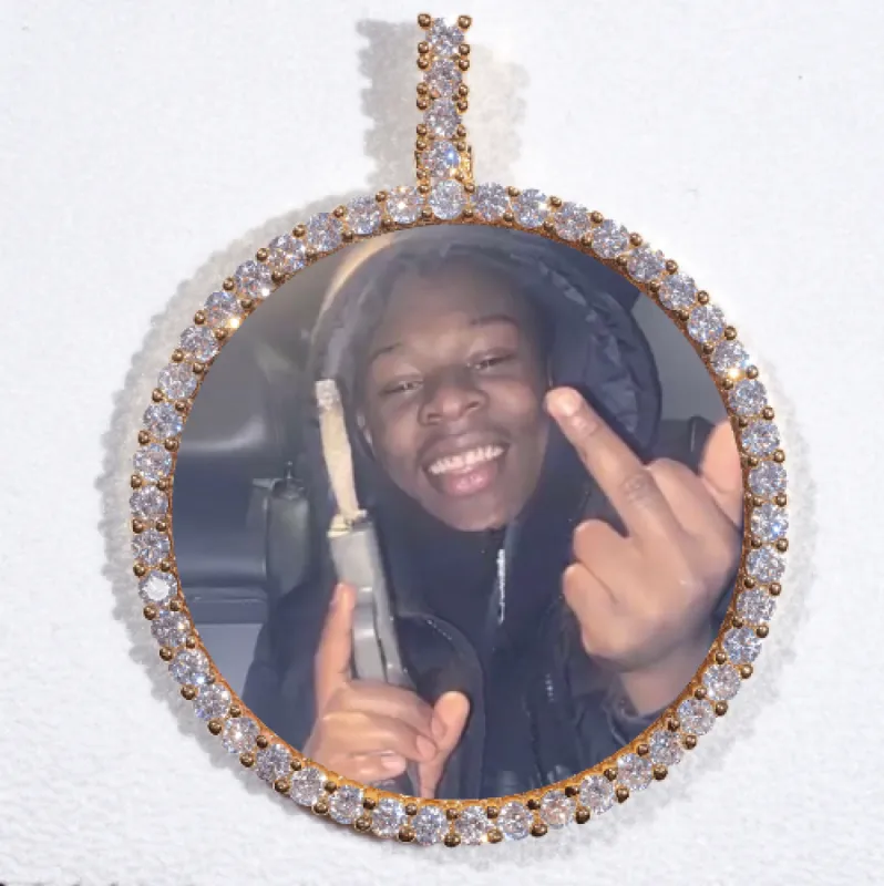 LARGE 3D CIRCLE CUSTOM PICTURE PENDANT sold by The GUU Shop