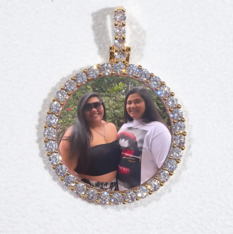 3D CIRCLE CUSTOM PICTURE PENDANT SMALL SIZE sold by The GUU Shop