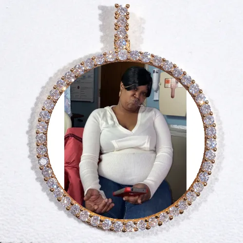 LARGE 3D CIRCLE CUSTOM PICTURE PENDANT sold by The GUU Shop