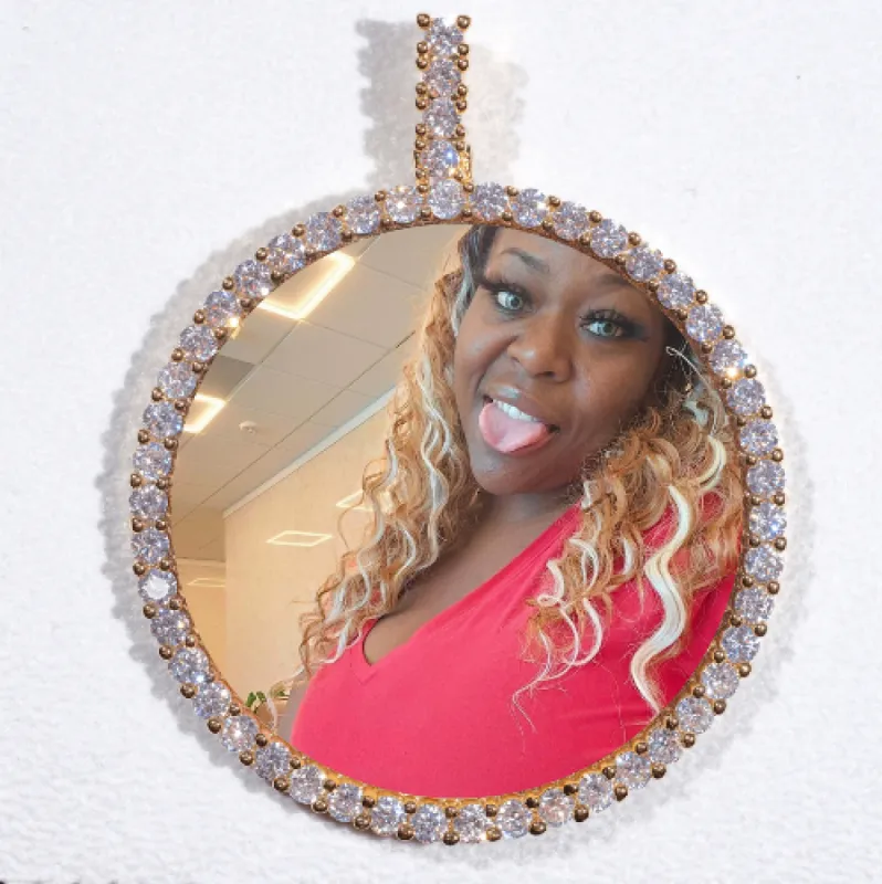 LARGE 3D CIRCLE CUSTOM PICTURE PENDANT sold by The GUU Shop