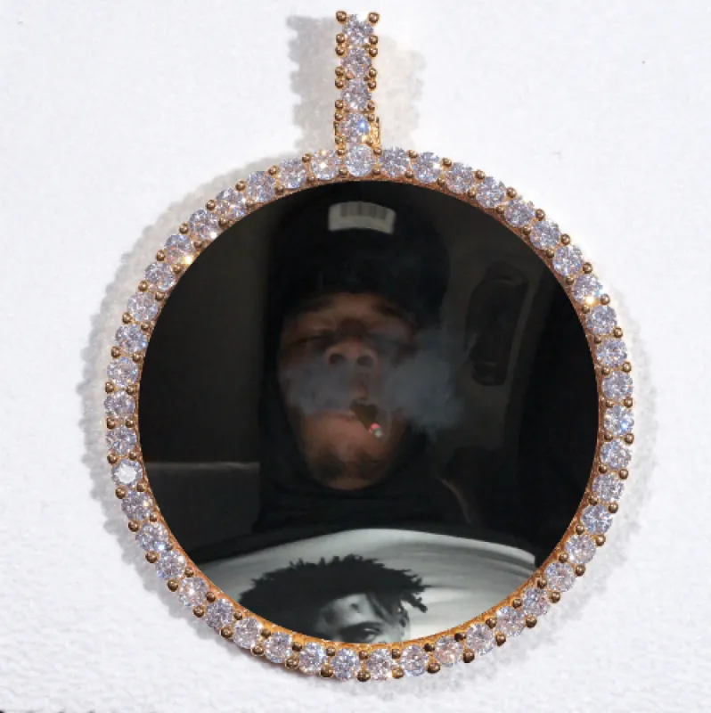 LARGE 3D CIRCLE CUSTOM PICTURE PENDANT sold by The GUU Shop