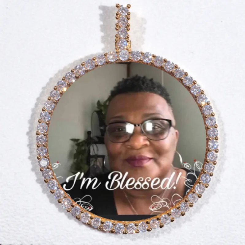 LARGE 3D CIRCLE CUSTOM PICTURE PENDANT sold by The GUU Shop