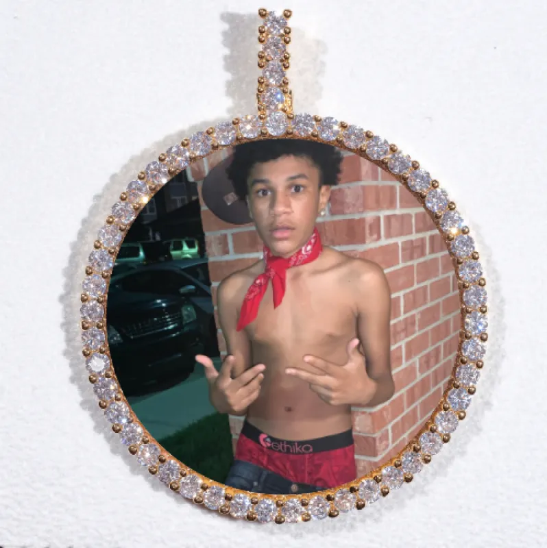 LARGE 3D CIRCLE CUSTOM PICTURE PENDANT sold by The GUU Shop