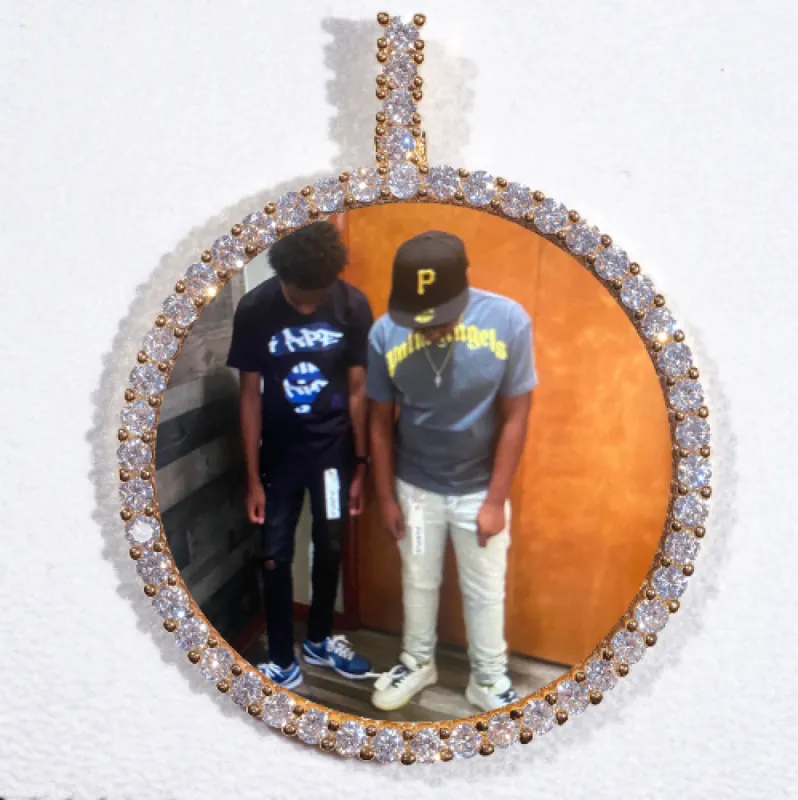 LARGE 3D CIRCLE CUSTOM PICTURE PENDANT sold by The GUU Shop