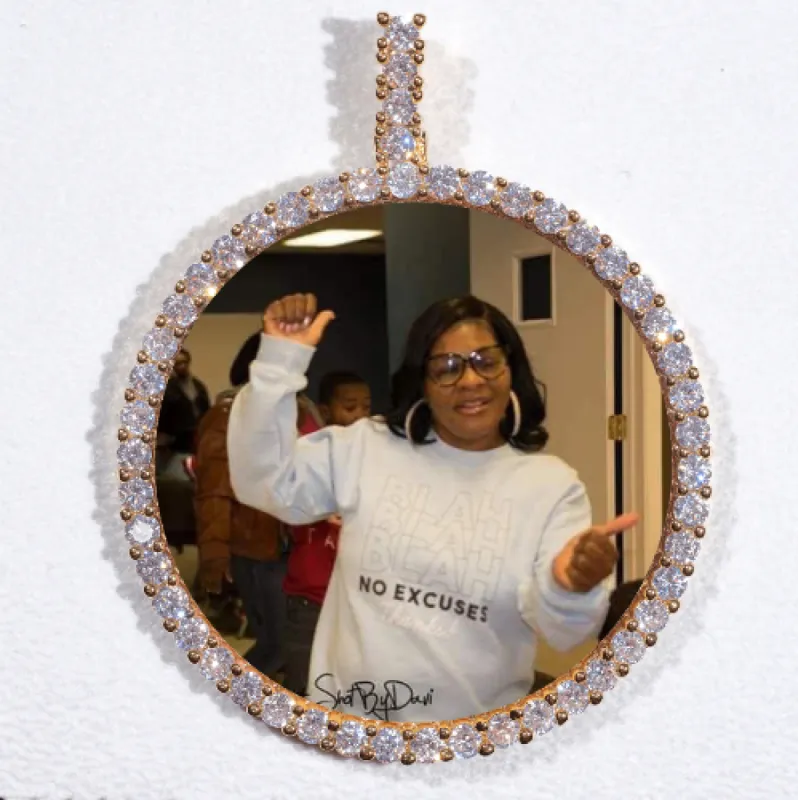 LARGE 3D CIRCLE CUSTOM PICTURE PENDANT sold by The GUU Shop