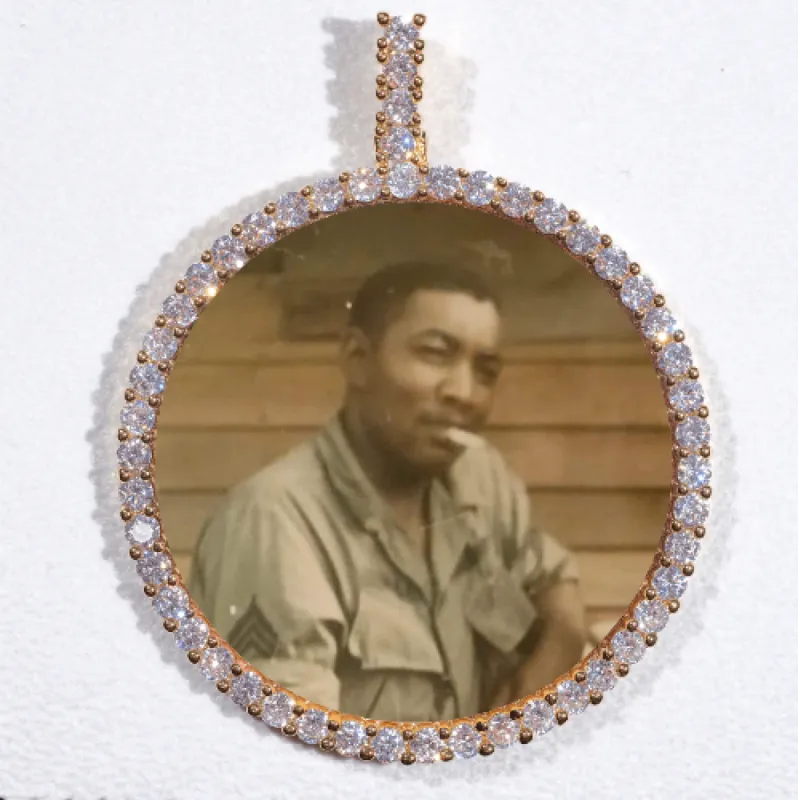 LARGE 3D CIRCLE CUSTOM PICTURE PENDANT sold by The GUU Shop