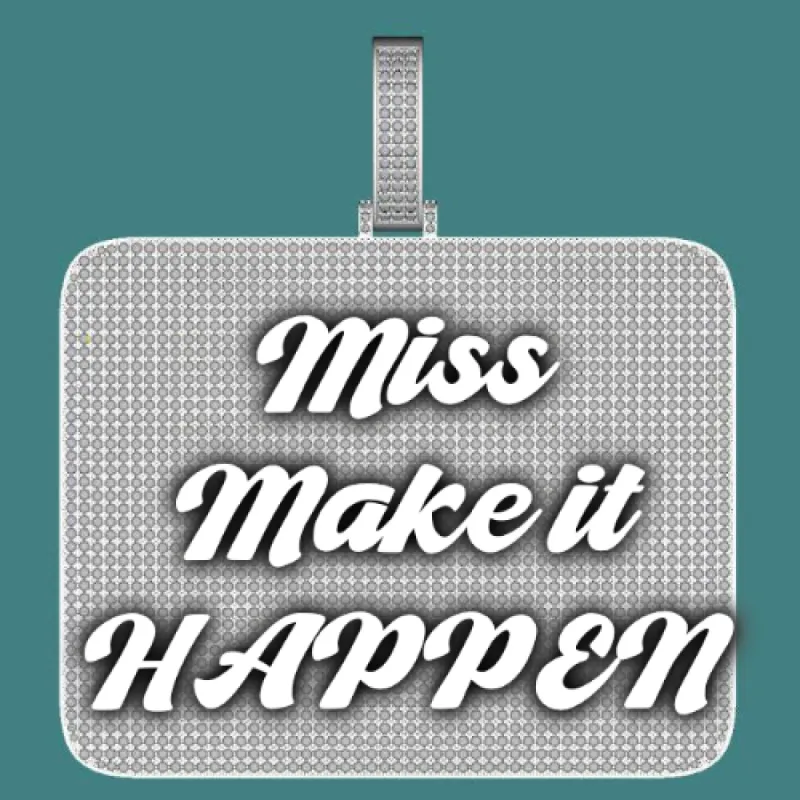 CUSTOM LETTER NECKLACE 3D BIG SQUARE sold by The GUU Shop