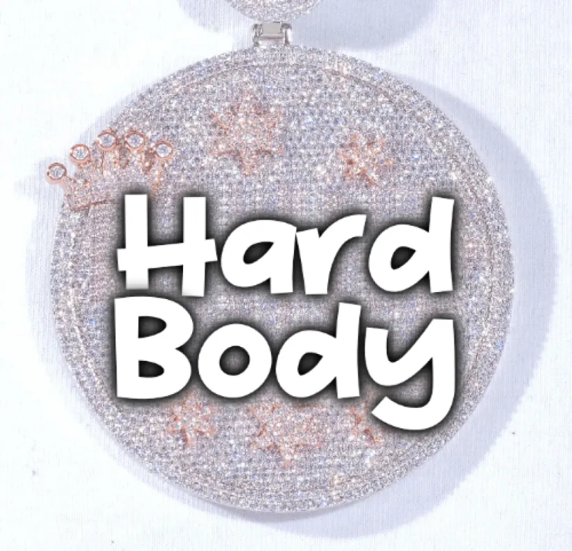 CUSTOM LETTER NECKLACE 3D BIG CROWN DISC made by The GUU Shop