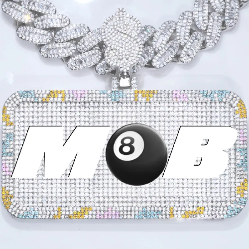 CUSTOM LETTER NECKLACE 3D COLORFUL SQUARE sold by The GUU Shop