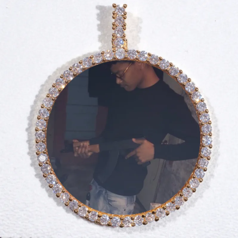 LARGE 3D CIRCLE CUSTOM PICTURE PENDANT sold by The GUU Shop