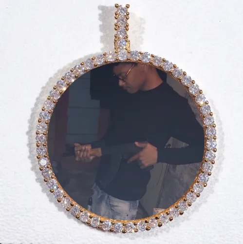 LARGE 3D CIRCLE CUSTOM PICTURE PENDANT sold by The GUU Shop