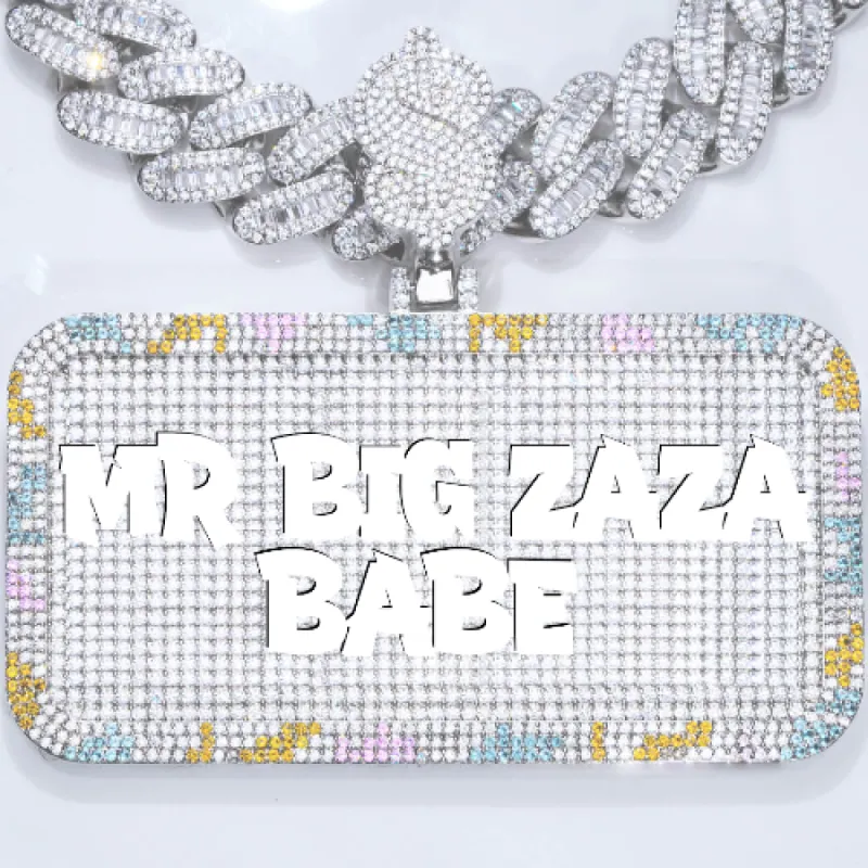 CUSTOM LETTER NECKLACE 3D COLORFUL SQUARE sold by The GUU Shop