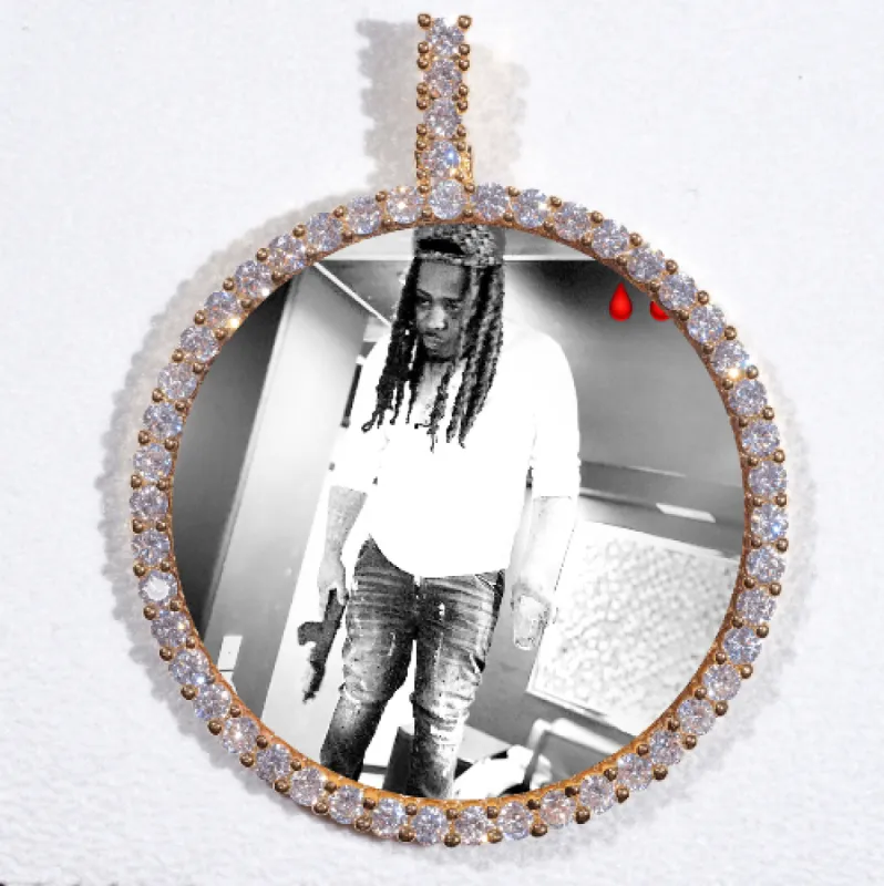 LARGE 3D CIRCLE CUSTOM PICTURE PENDANT sold by The GUU Shop