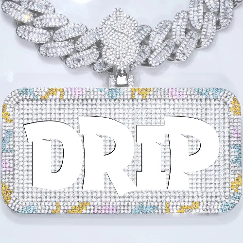 CUSTOM LETTER NECKLACE 3D COLORFUL SQUARE sold by The GUU Shop