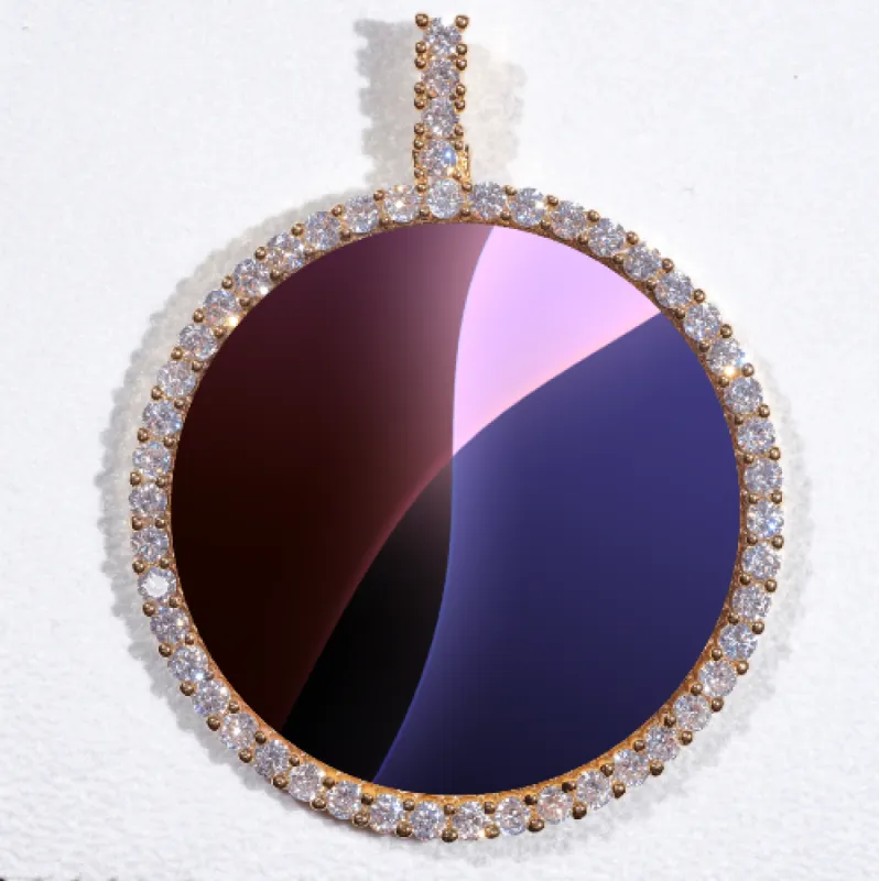 LARGE 3D CIRCLE CUSTOM PICTURE PENDANT sold by The GUU Shop