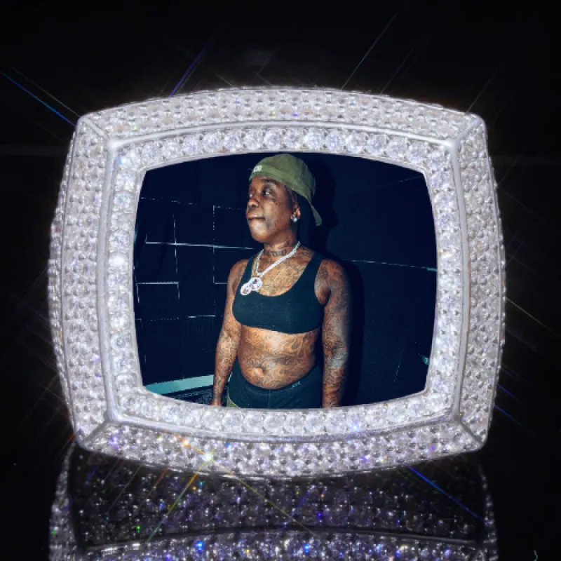 3D CUSTOM PICTURE ICED RING sold by The GUU Shop