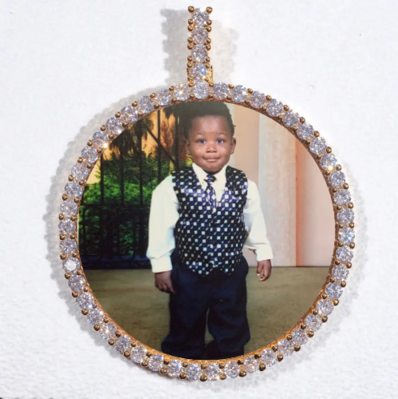 LARGE 3D CIRCLE CUSTOM PICTURE PENDANT sold by The GUU Shop