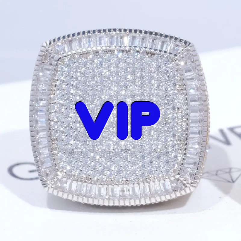 CUSTOM LETTER 3D ICED RING sold by The GUU Shop