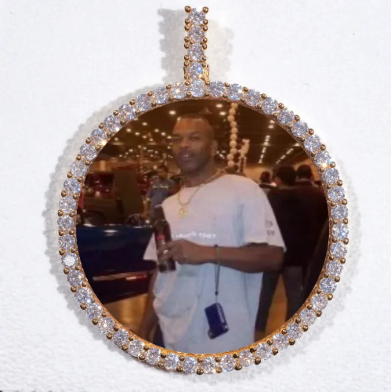 LARGE 3D CIRCLE CUSTOM PICTURE PENDANT sold by The GUU Shop