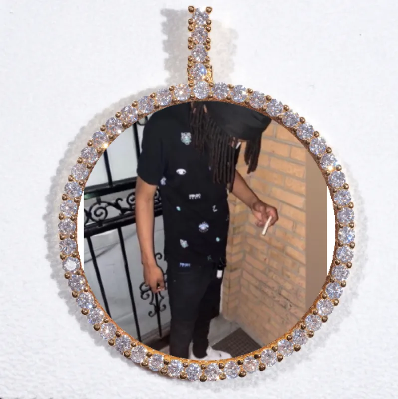 LARGE 3D CIRCLE CUSTOM PICTURE PENDANT sold by The GUU Shop