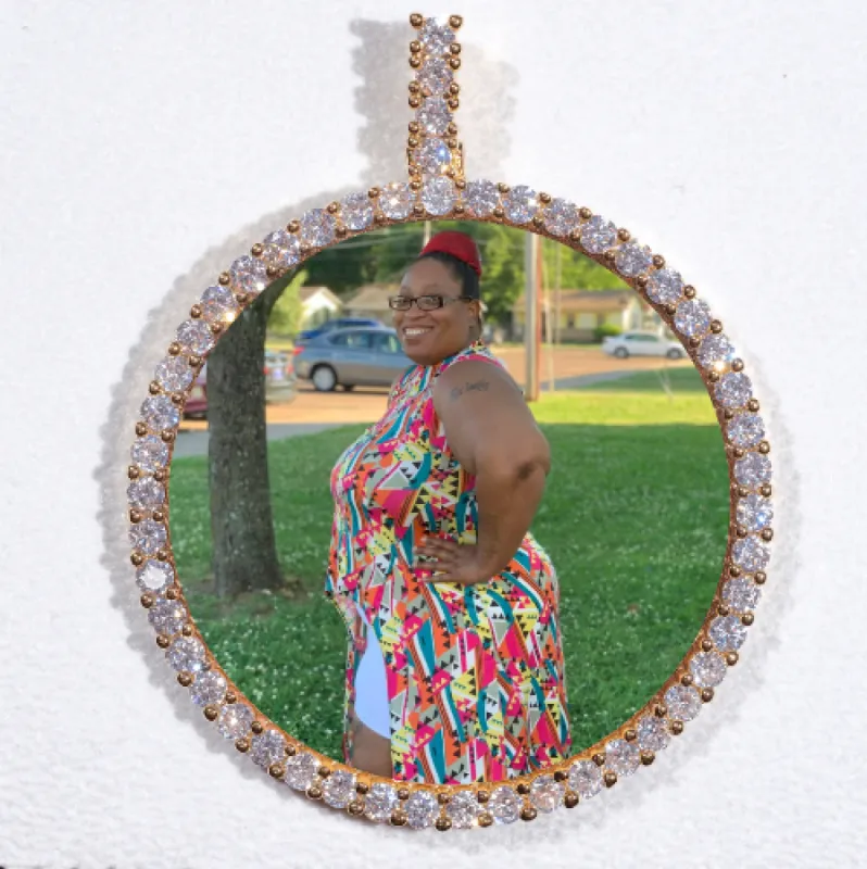 LARGE 3D CIRCLE CUSTOM PICTURE PENDANT sold by The GUU Shop