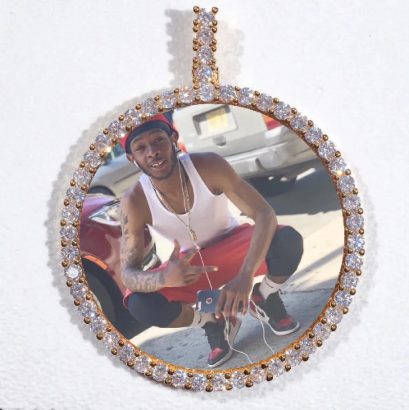 LARGE 3D CIRCLE CUSTOM PICTURE PENDANT sold by The GUU Shop