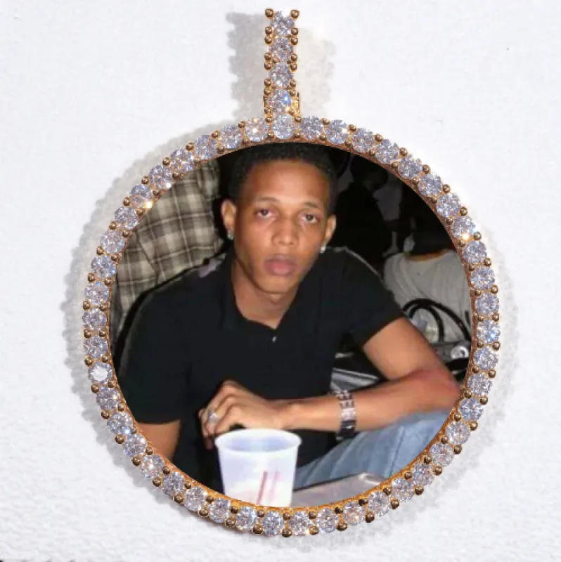 LARGE 3D CIRCLE CUSTOM PICTURE PENDANT sold by The GUU Shop