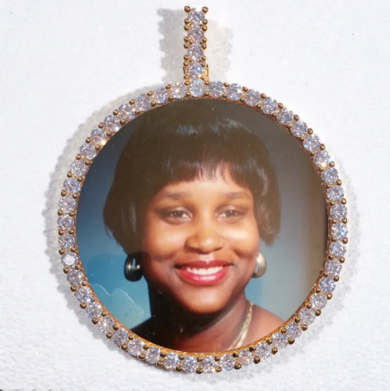 LARGE 3D CIRCLE CUSTOM PICTURE PENDANT sold by The GUU Shop