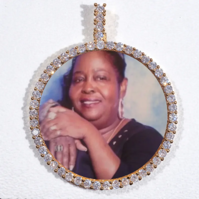 LARGE 3D CIRCLE CUSTOM PICTURE PENDANT sold by The GUU Shop